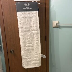 Martha Stewart Cream Oversized Throw Blanket with Tree Design